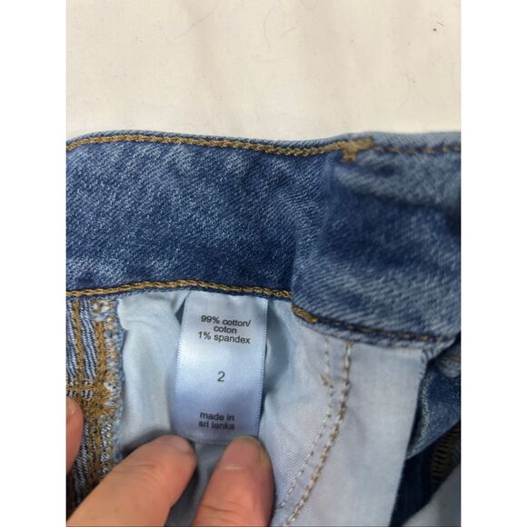 Maurices stretch denim jean skirt small S raw hems nwot rn#51783 - Picture 5 of 9